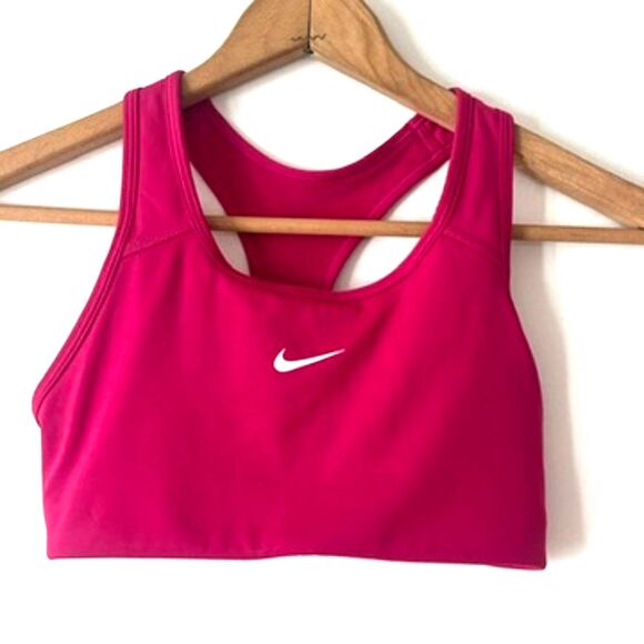 Nike Dri Fit Pink Sports Bra Size XS Pullover Racerback Sports Active Athletic - Picture 1 of 5